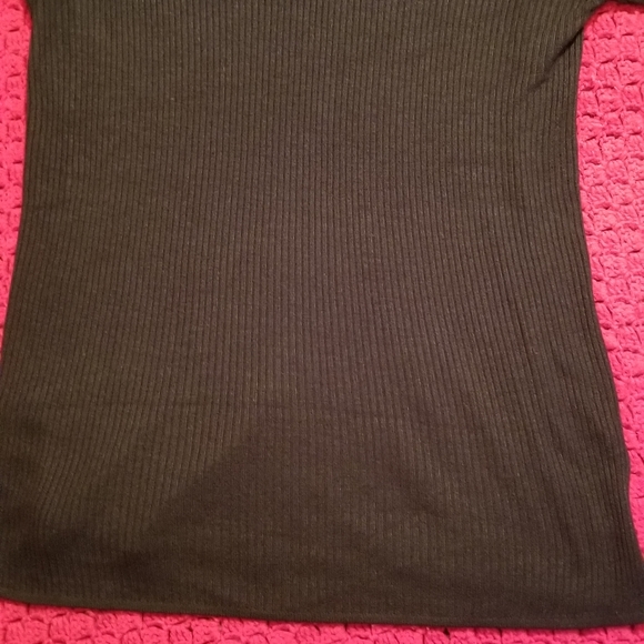 Long Black Ribbed Sweater in Black - Picture 2 of 5